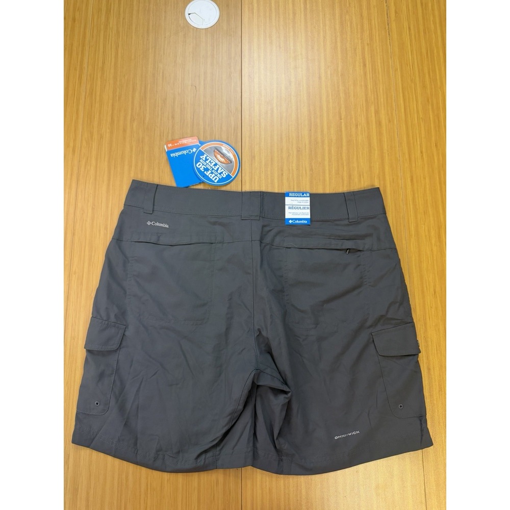 Columbia Cloverdale Women's 14 8L Nylon Cargo Shorts Gray XL0104 - Picture 4 of 5